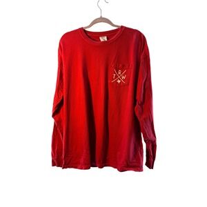Comfort Colors Red Long Sleeve T Shirt Texas TRW Boutique Graphic Tee XL